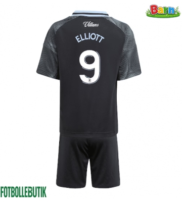 Aston Villa Harvey Elliott #9 Bortaställ Barn 2025-26 Kortärmad (+ Korta byxor)